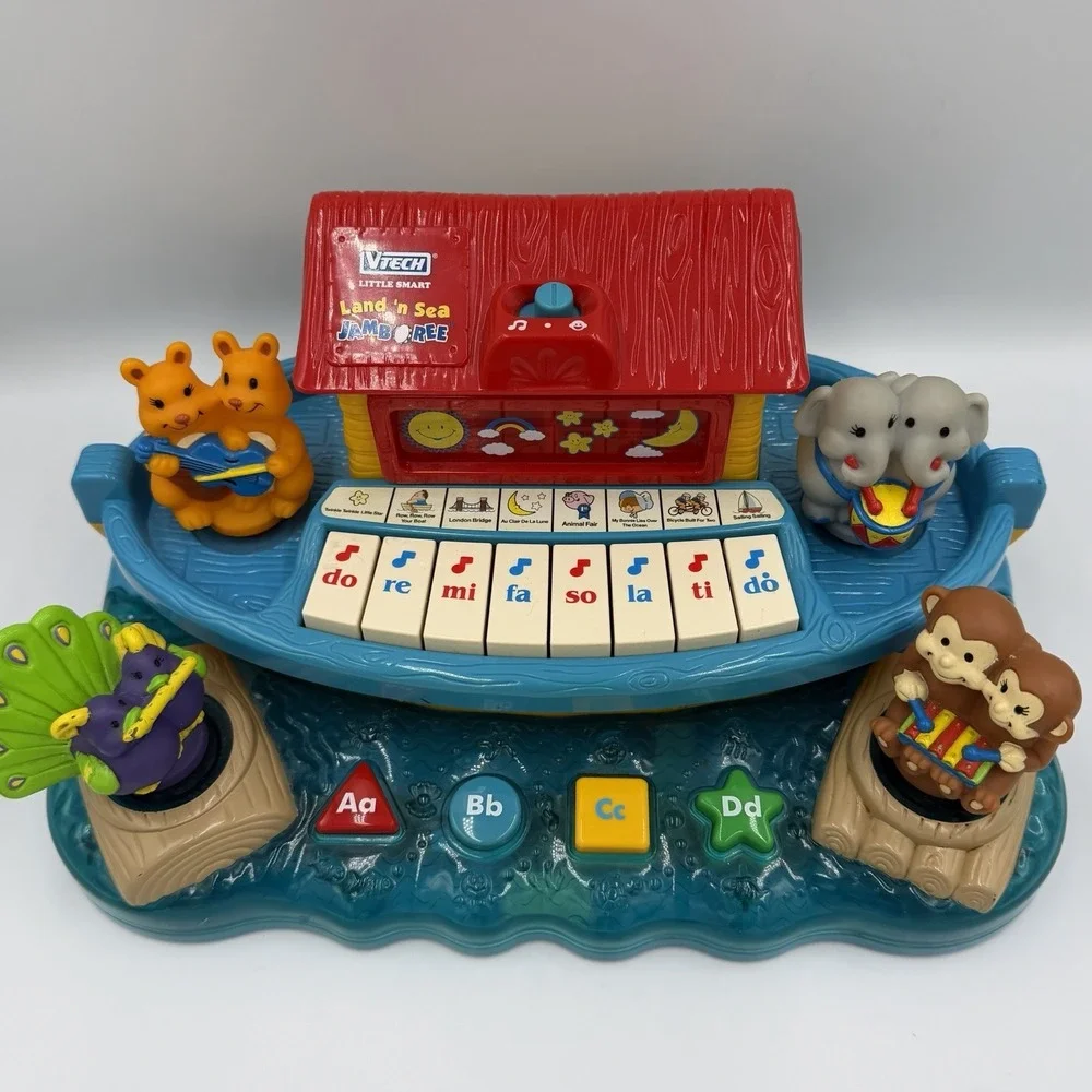 Little Smart Land 'n Sea Jamboree Noah's Ark‎ Animals Musical Toy Vtech Works!